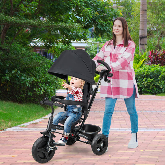 4-in-1 Baby Tricycle Toddler Trike with Reversible Seat and 5-Point Safety Harness - Tampa Home & Garden Store