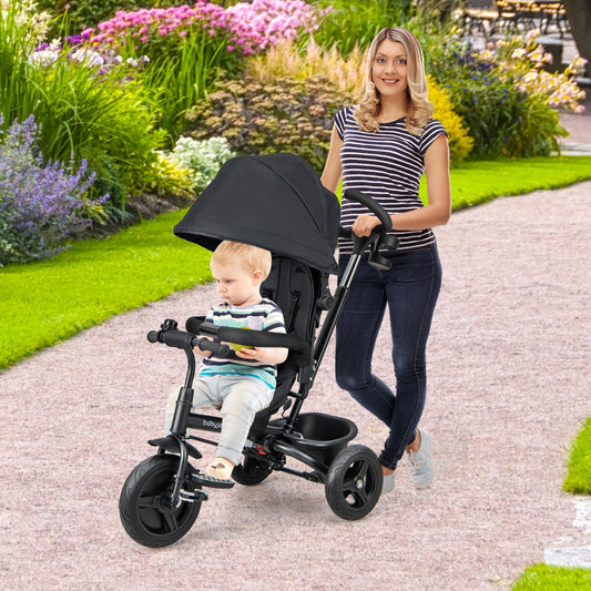 4-in-1 Baby Tricycle Toddler Trike with Reversible Seat and 5-Point Safety Harness - Tampa Home & Garden Store