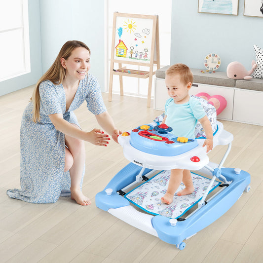 6 in 1 Foldable Baby Walker with Adjustable Height - Tampa Home & Garden Store