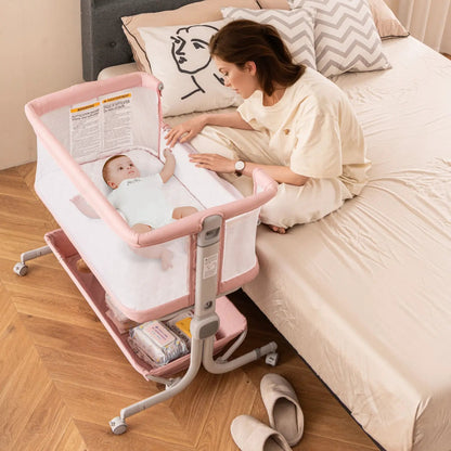 Bedside Sleeper Bassinet with 6 Level Height