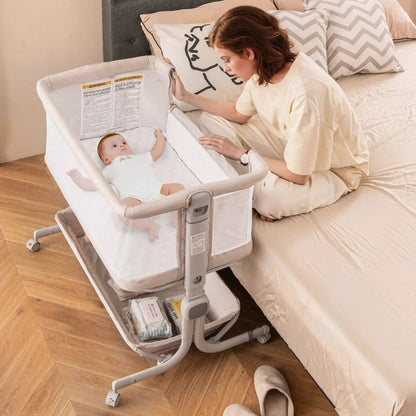 Bedside Sleeper Bassinet with 6 Level Height