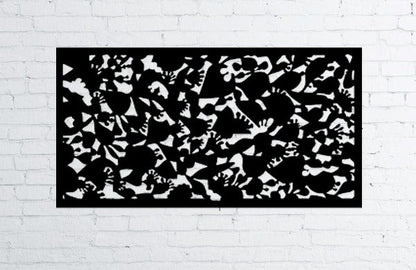 Outdoor Privacy Screen metal wall sculpture, 46in, black iron art by Rustica Ornamentals on Tampa Home & Garden Store