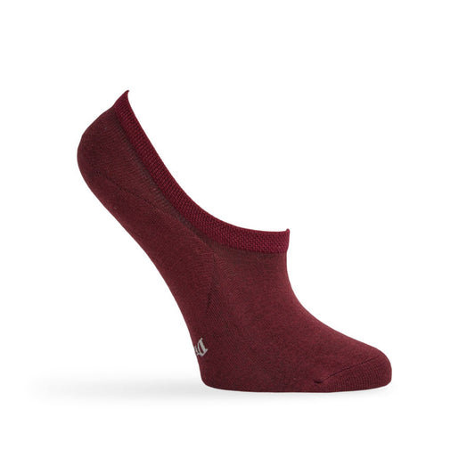 DeadSoxy Bac No Show women's footie sock burgundy knit with logo on Tampa Home & Garden Store