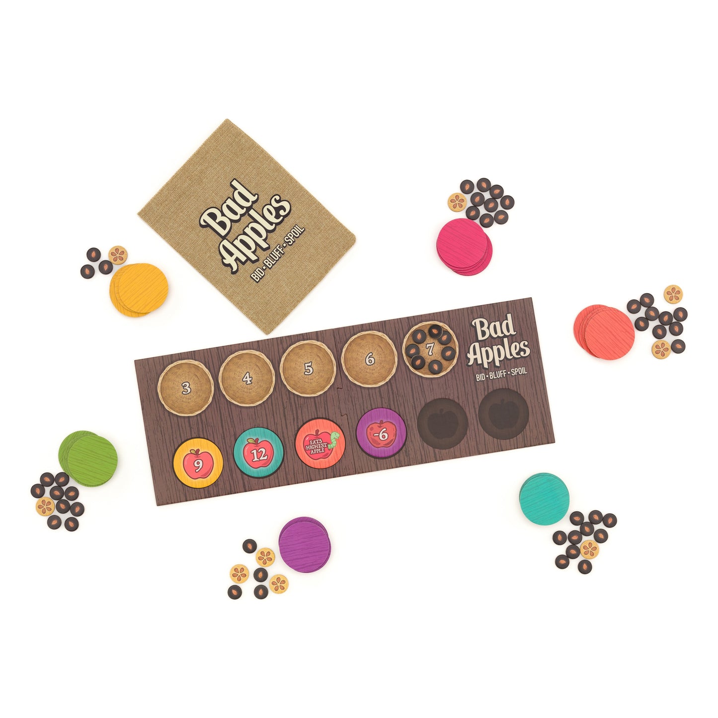 Bad Apples Bluffing Auction Card Game For Adults