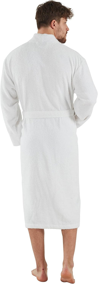 Bagno Milano Men’s 100% Organic Turkish Cotton Terry Bathrobe – Certified Soft, Absorbent, Kimono-Style Robe for Spa & Lounge - Tampa Home & Garden Store