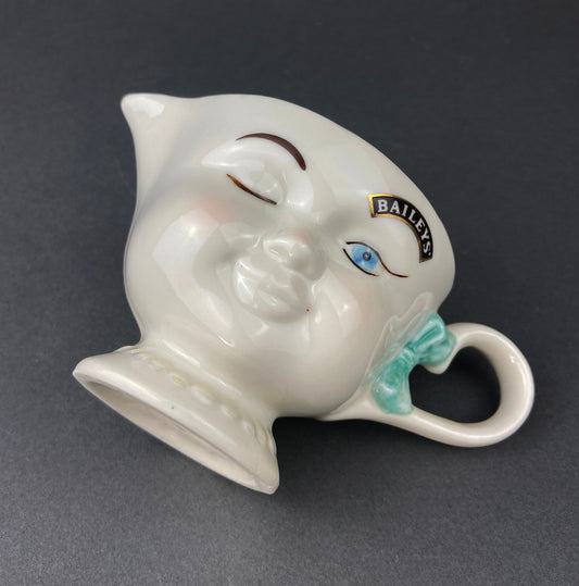 Bailey's Winking Face Creamer with Blue Bow.  Yum Collectible Creamer.  Limited Edition. - Tampa Home & Garden Store