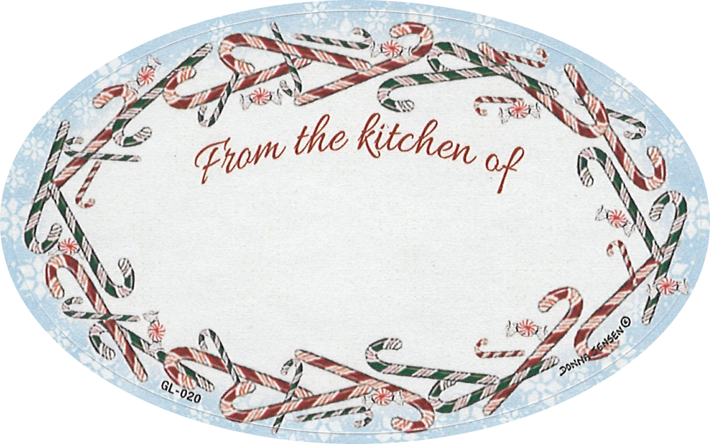 Baking and Canning Labels - Candy Canes - Tampa Home & Garden Store