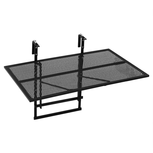 DirectDeals 31.5 inch metal folding bar table with black perforated mesh top and frame on Tampa Home & Garden Store
