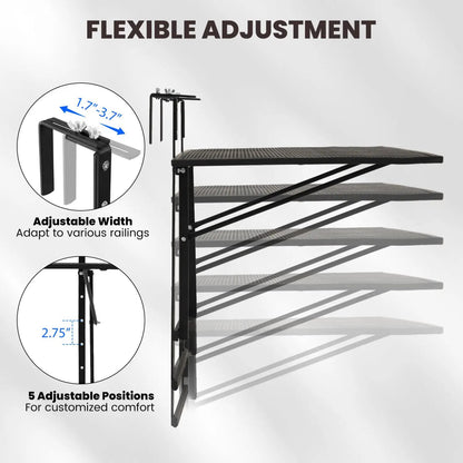 31.5 Metal Folding Bar Table with 5 Positions