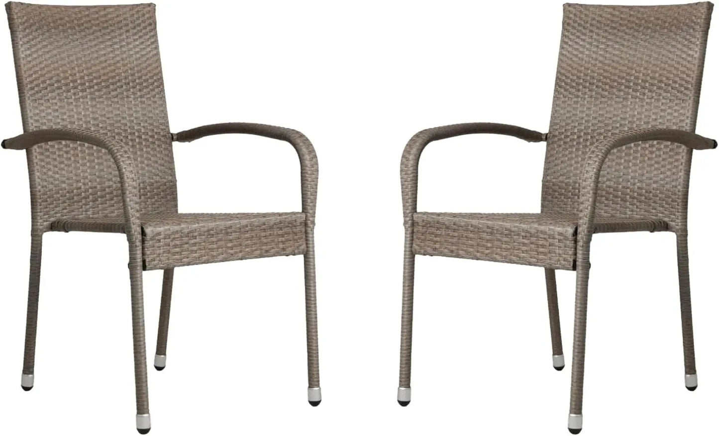 Morgan Outdoor Wicker Chair 2pk gray/brown wicker chairs Fire Sense/Balkene Home on Tampa Home & Garden Store