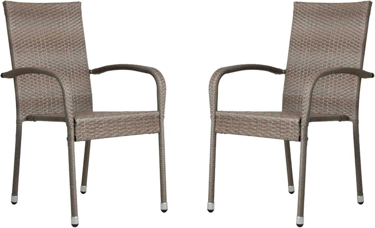 Morgan Outdoor Wicker Chair 2pk gray/brown wicker chairs Fire Sense/Balkene Home on Tampa Home & Garden Store