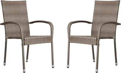 Morgan Outdoor Wicker Chair 2pk gray/brown wicker chairs Fire Sense/Balkene Home on Tampa Home & Garden Store