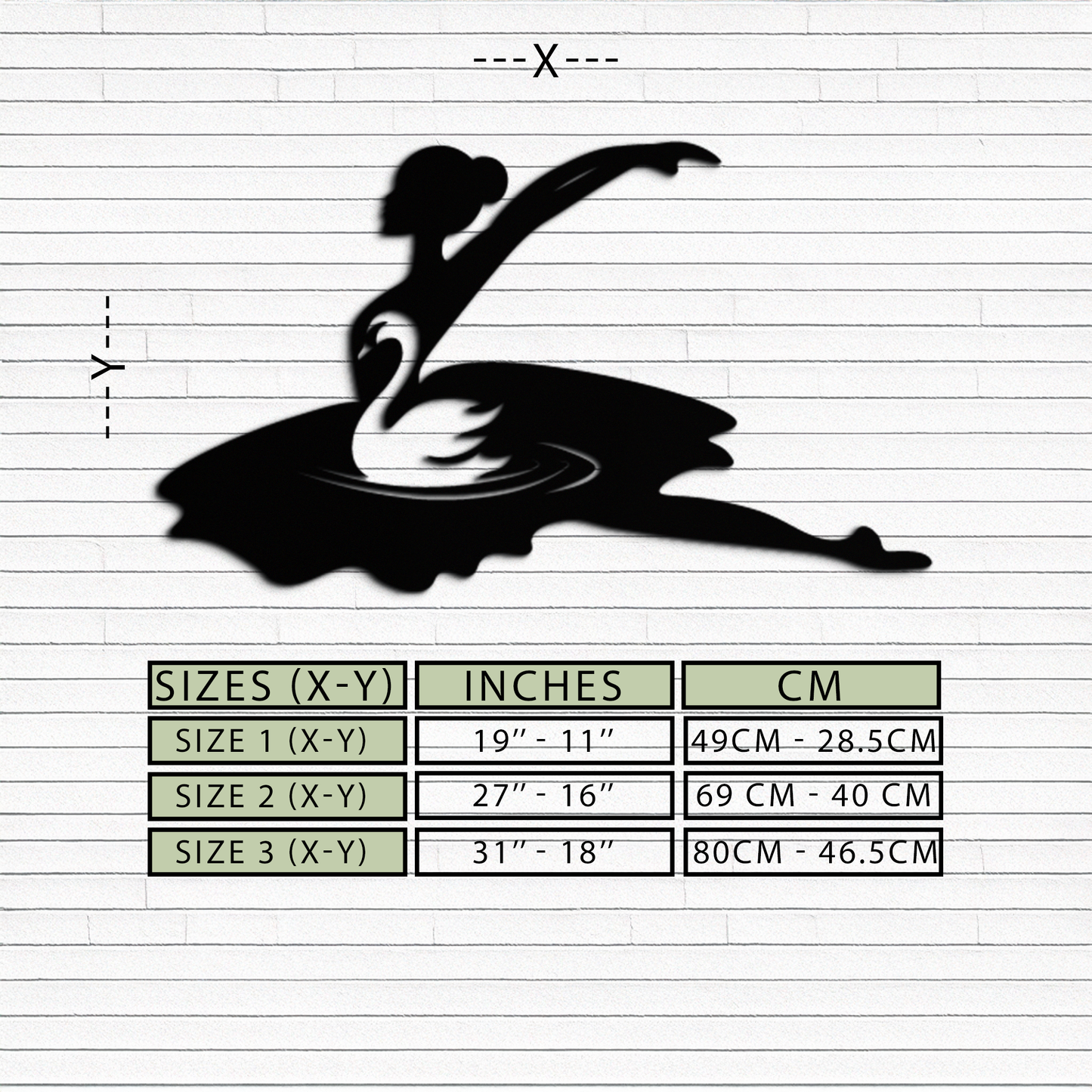 Ballet Dancer with Swan Silhouette Metal Wall Art – Elegant Black Steel Decor for Ballet Studios, Bedrooms, and Living Spaces- KAF466 - Tampa Home & Garden Store