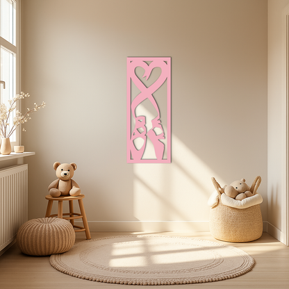 Ballet Shoes with Heart Silhouette – Pink Metal Wall Art - KAFGP183 - Tampa Home & Garden Store