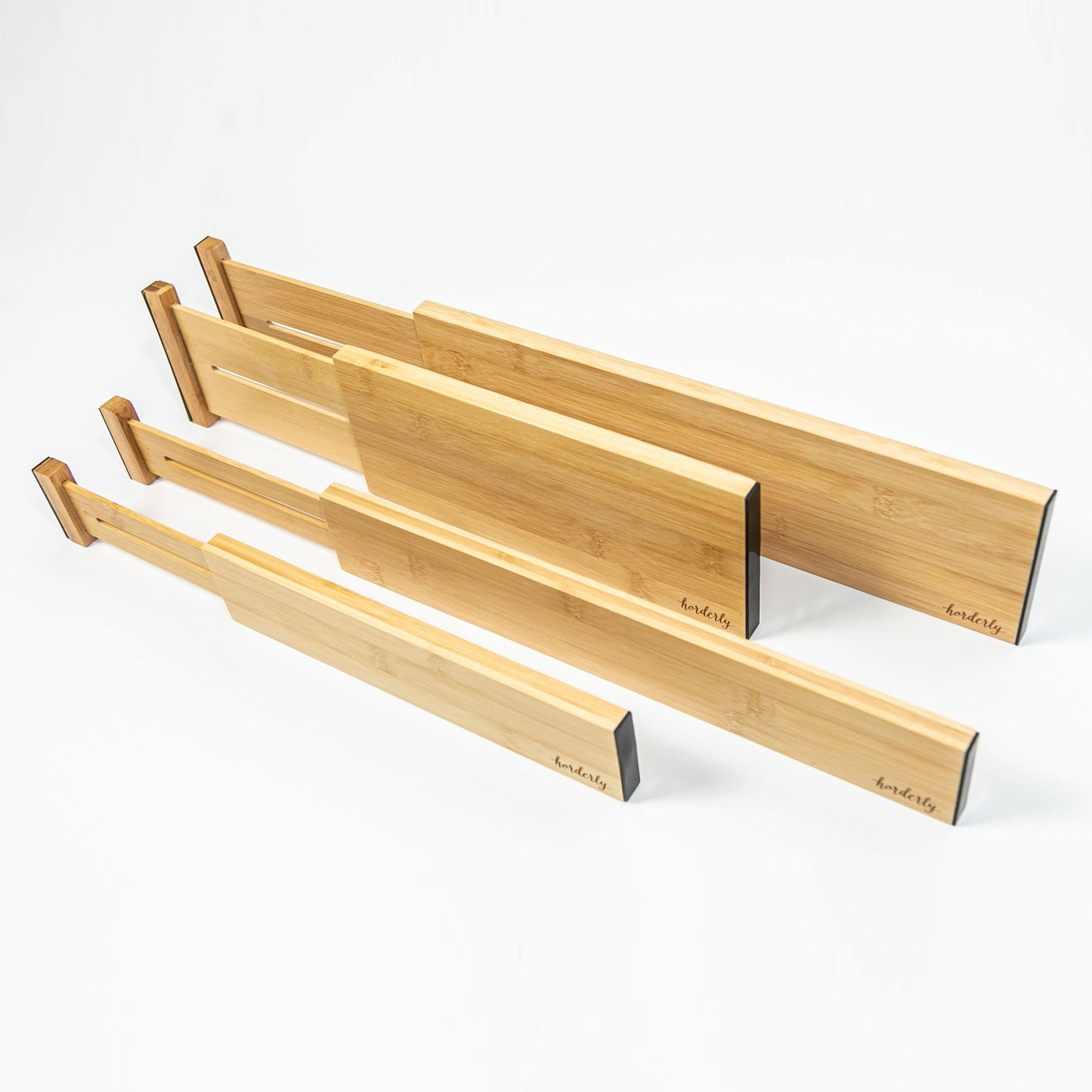 Bamboo Expandable Drawer Dividers – Natural bamboo by Horderly, drawer organizers set on Tampa Home & Garden Store