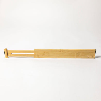 Bamboo Expandable Drawer Dividers – Natural, two pieces with slotted rails, Horderly on Tampa Home & Garden Store