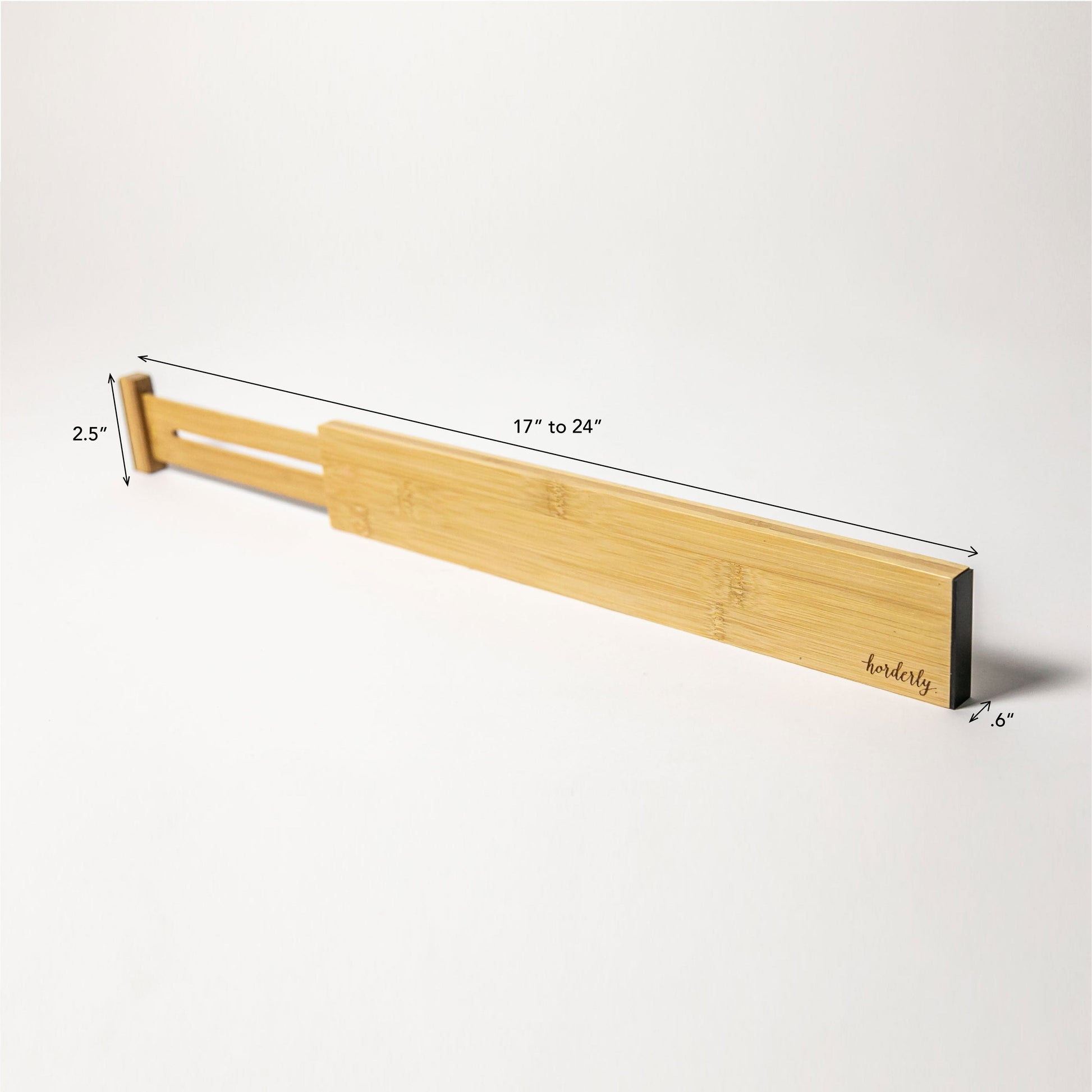 Bamboo expandable drawer divider natural, 2.5 in tall, adjustable 17-24 in, Horderly on Tampa Home & Garden Store