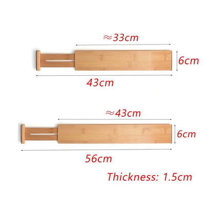 Bamboo Expandable Strip Bamboo Drawer Partition Expandable Drawer Partition Convenient Bamboo Divider Drawer Organization - Tampa Home & Garden Store