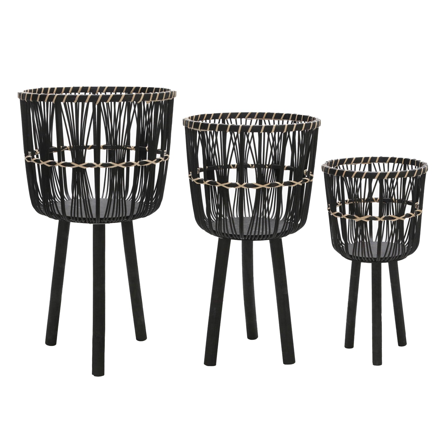 Bamboo Tripod Base Planters - Tampa Home & Garden Store