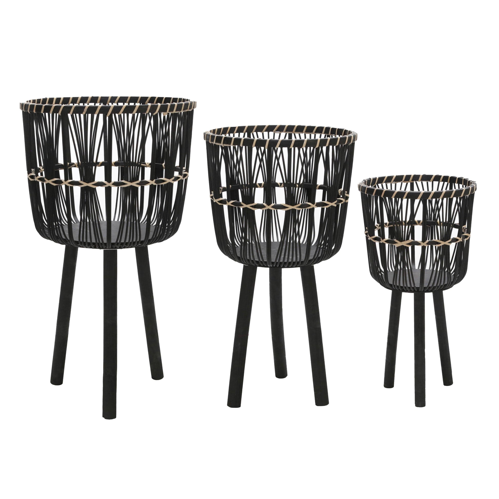 Bamboo Tripod Base Planters - Tampa Home & Garden Store