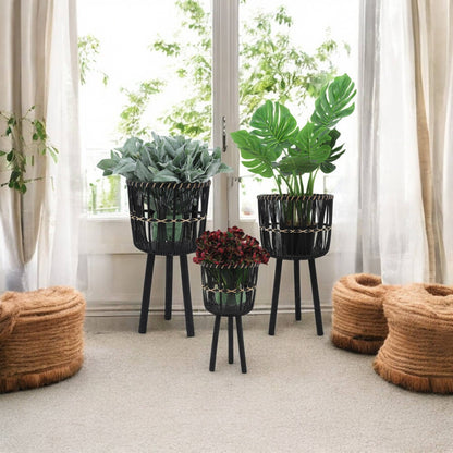 Bamboo Tripod Base Planters - Tampa Home & Garden Store