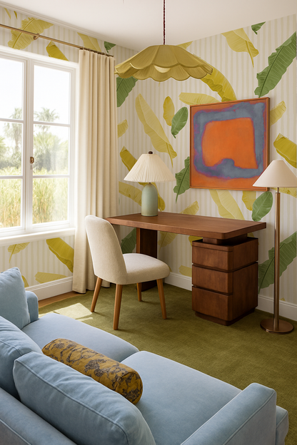 Banana Cabana Wallpaper, yellow and green - Tampa Home & Garden Store
