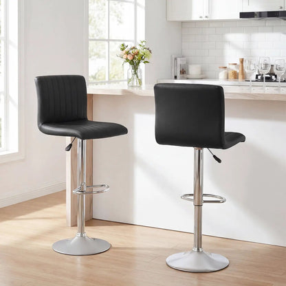 Bar Stools Set of 2 Adjustable Swivel Bar Stools
