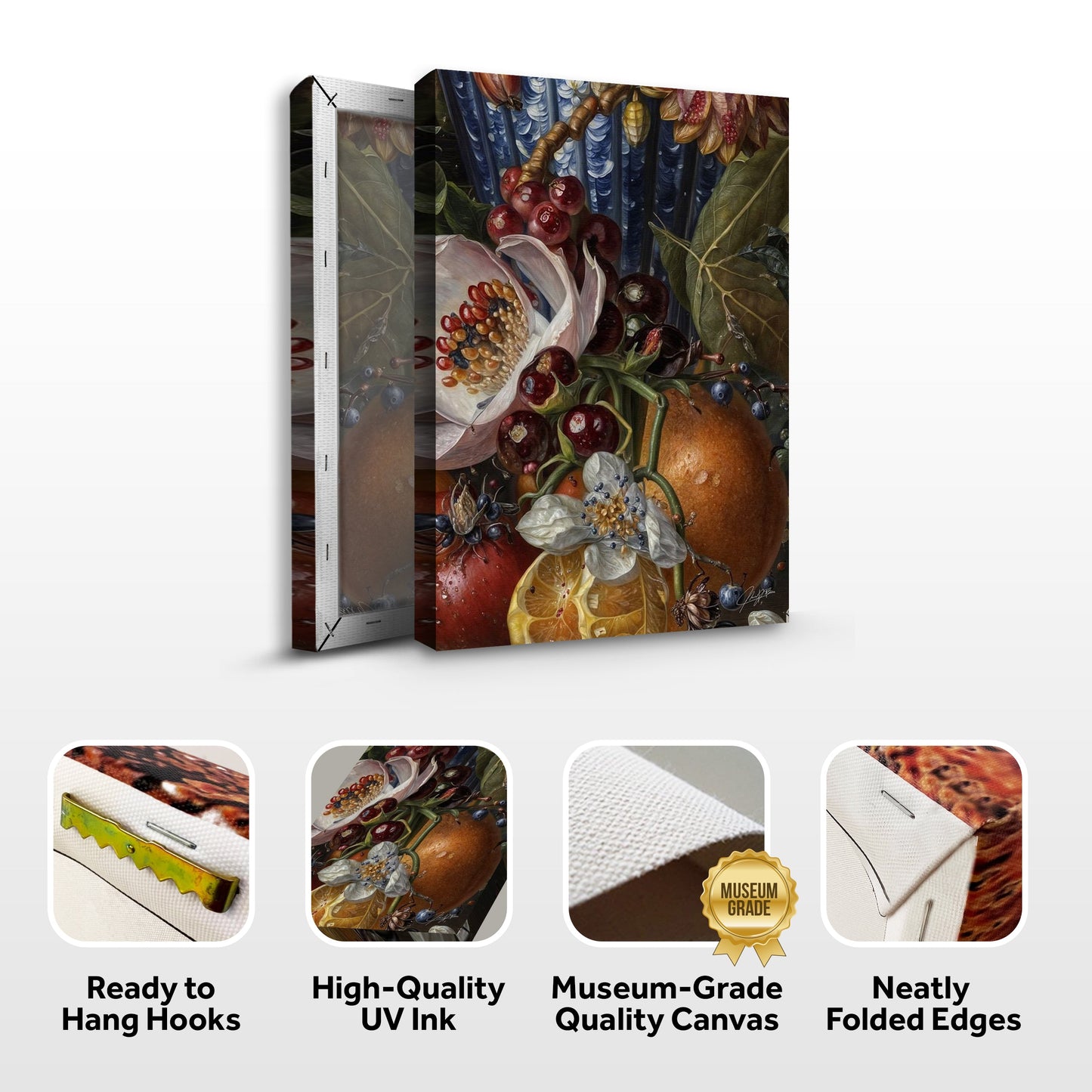 3-panel Baroque Bounty III canvas print by Tailored Canvases, crafting canvas on Tampa Home & Garden Store