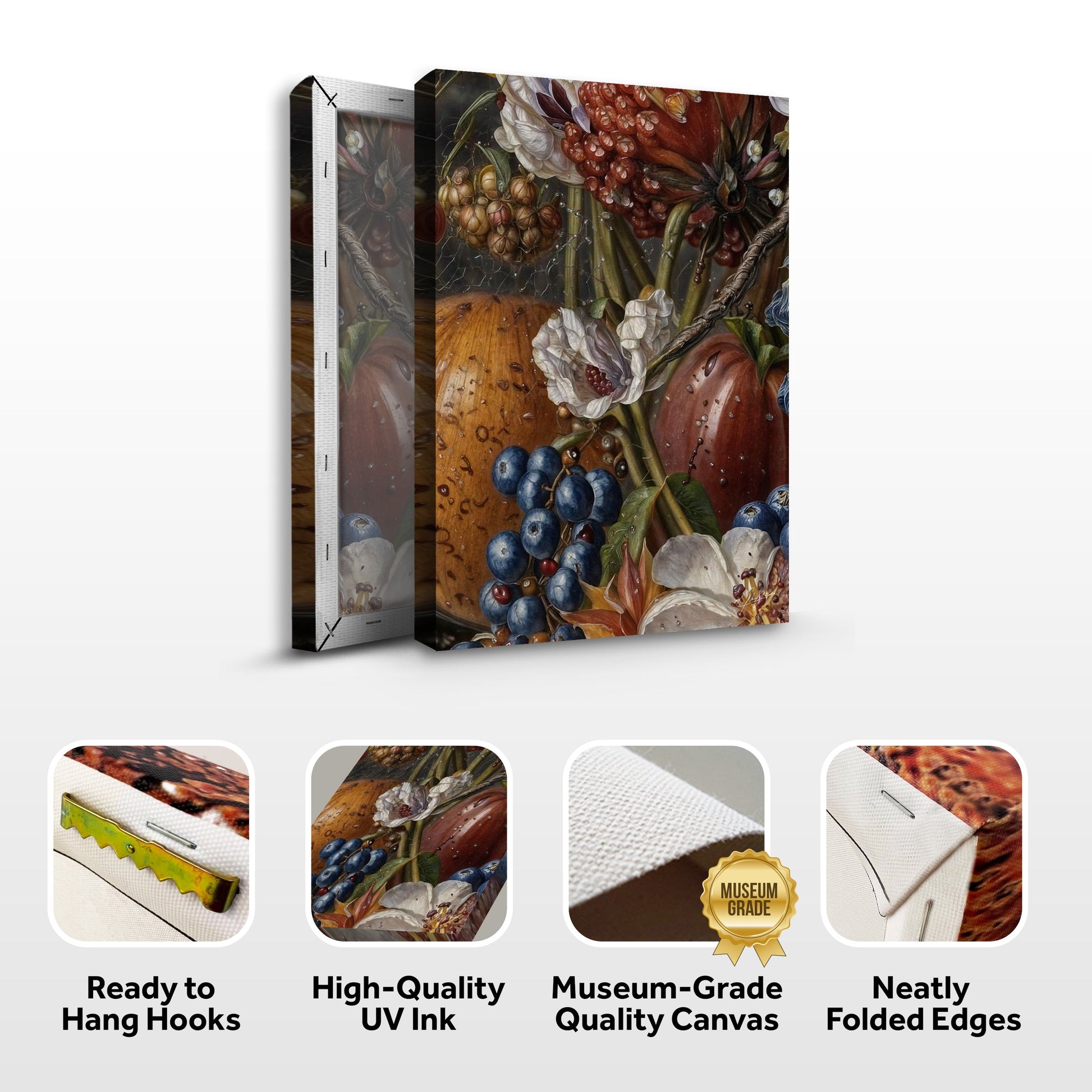 Canvas Print: Baroque Bounty II by Tailored Canvases, crafting canvas 3-panel fruit still life on Tampa Home & Garden Store