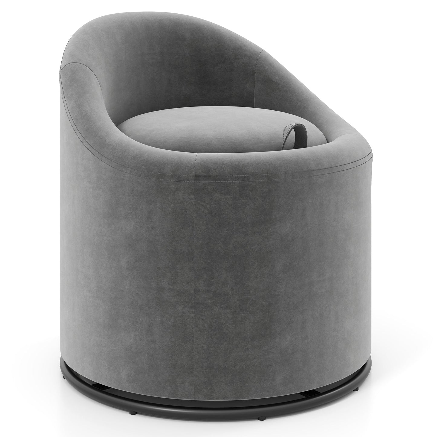 Barrel Chair with Storage 360¬∞ Swivel Upholstered Vanity Chair