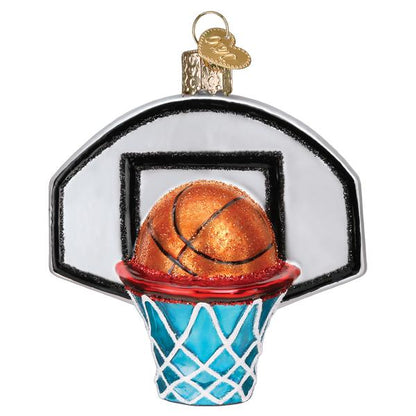 Basketball Hoop Glass Ornament - Tampa Home & Garden Store
