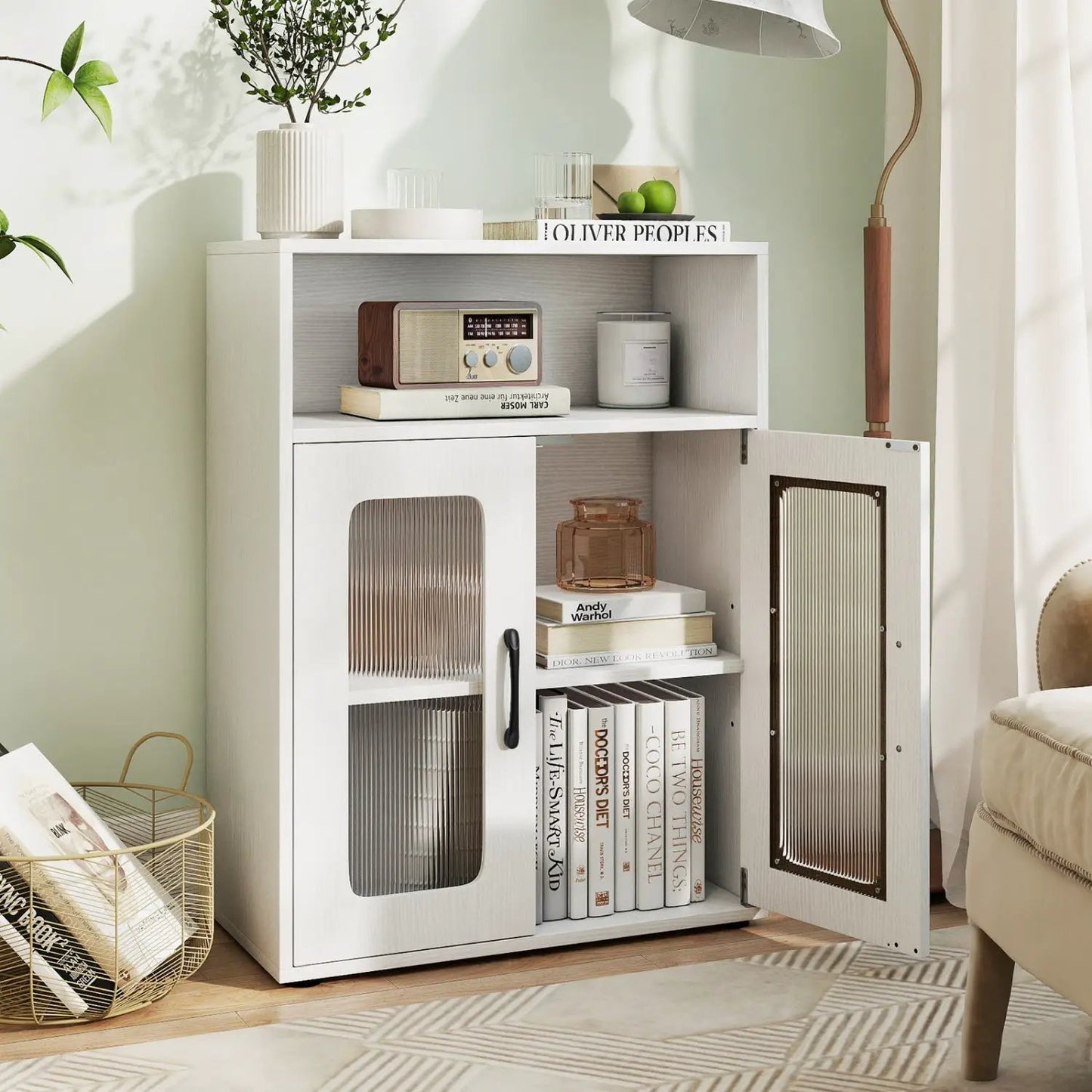 Freestanding Bathroom Cabinet With 2 Doors