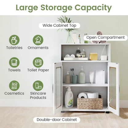 Freestanding Bathroom Cabinet With 2 Doors