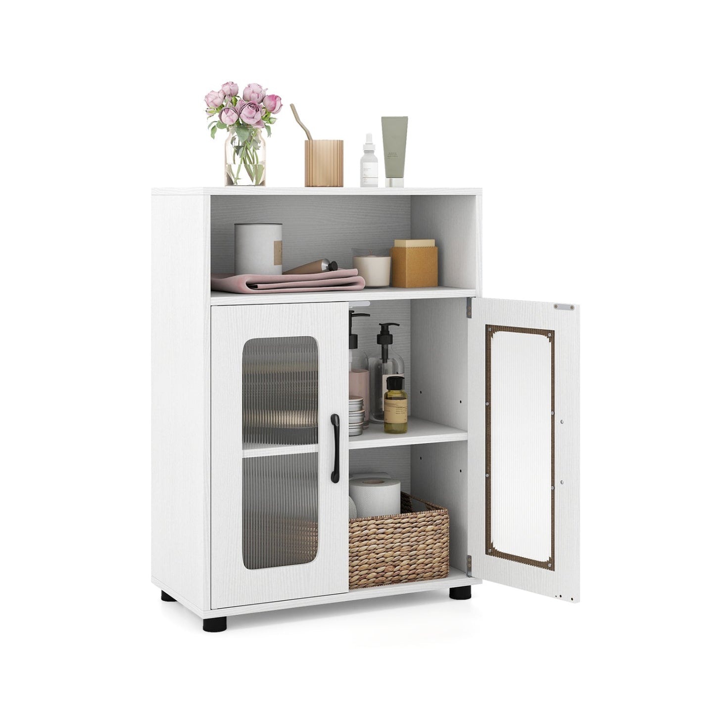 Freestanding Bathroom Cabinet With 2 Doors