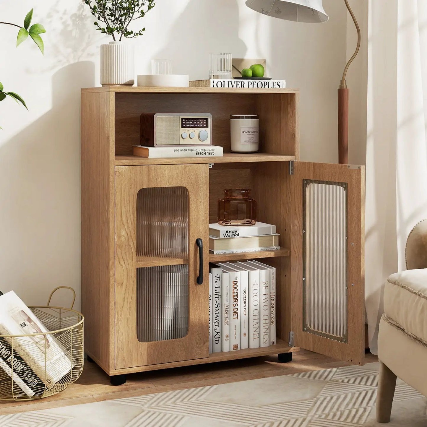 Freestanding Bathroom Cabinet With 2 Doors