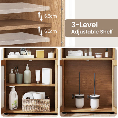 Freestanding Bathroom Cabinet With 2 Doors