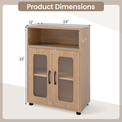 Freestanding Bathroom Cabinet With 2 Doors