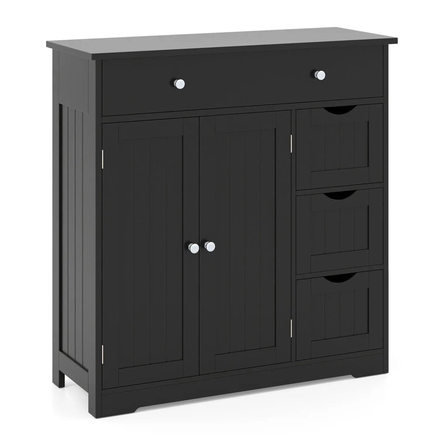 Bathroom Floor Cabinet with 4 Drawers and 2 Doors