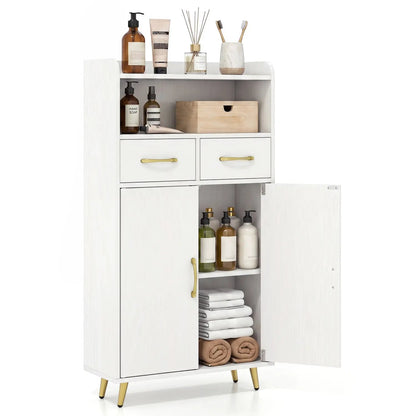 Bathroom Storage Cabinet With 2 Drawers and Doors