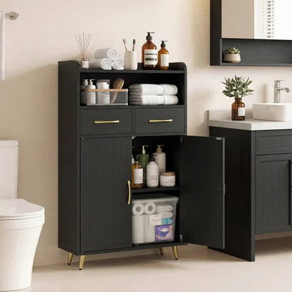 Bathroom Storage Cabinet With 2 Drawers and Doors