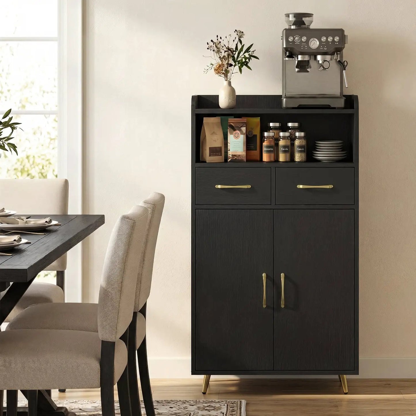 Bathroom Storage Cabinet With 2 Drawers and Doors
