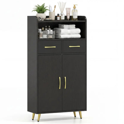 Bathroom Storage Cabinet With 2 Drawers and Doors