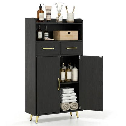 Bathroom Storage Cabinet With 2 Drawers and Doors