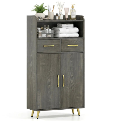 Bathroom Storage Cabinet With 2 Drawers and Doors