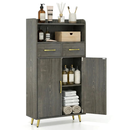 Bathroom Storage Cabinet With 2 Drawers and Doors