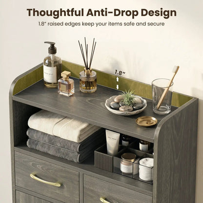 Bathroom Storage Cabinet With 2 Drawers and Doors