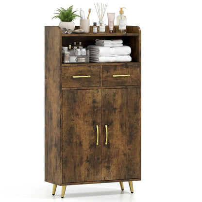 Bathroom Storage Cabinet With 2 Drawers and Doors