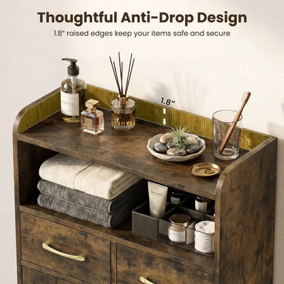 Bathroom Storage Cabinet With 2 Drawers and Doors