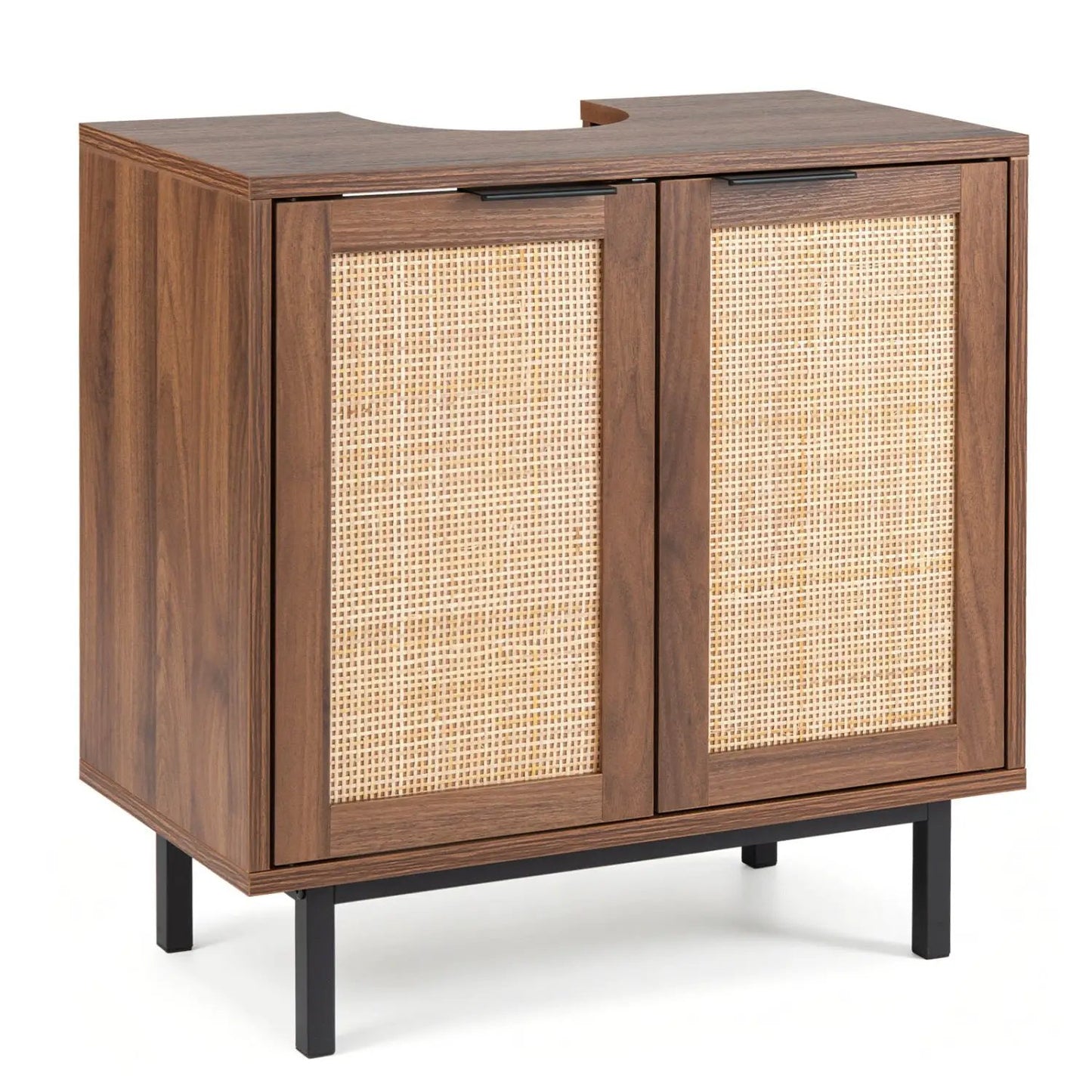Bathroom Vanity Cabinet Rattan Doors U Cutout