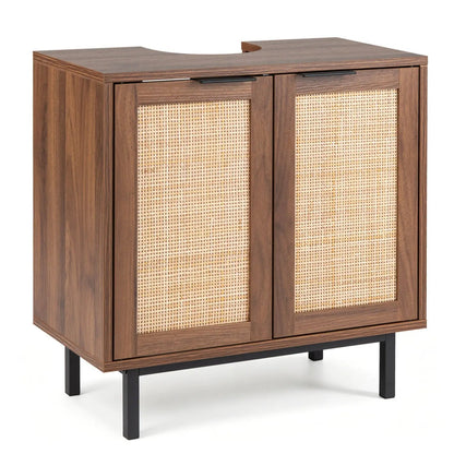 Bathroom Vanity Cabinet Rattan Doors U Cutout